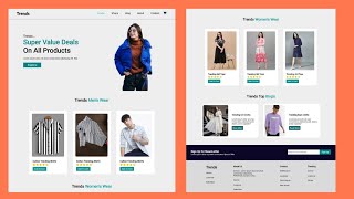 Ecommerce Website Using HTML CSS and JavaScript in Hindi  Ecommerce Website Using HTML and CSS [upl. by Georgia]