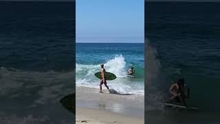 【Skimboarding】Sider wave … 🇺🇸 Laguna Beach カリフォルニアのサイド波で有名なポイントでのスキムボード [upl. by Eibo]