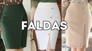 FALDAS ESTILOS DE MODA 2024  OUTFITS DE FALDAS [upl. by Darnall]