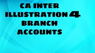 Ca inter illustration 4 branch accounts [upl. by Okoyik724]