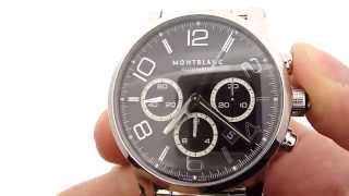 Montblanc Timewalker 36062 w black and silver dial [upl. by Arotahs]