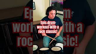 10 second EPIC drum workout with a rock classic drums music [upl. by Zadoc]