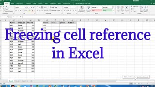 Freezing cell reference in excel  Excel interview  Excel tutorials in Hindi [upl. by Sewoll]