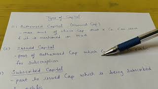 Types of capital class 11 [upl. by Aretak]