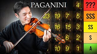 Ranking PAGANINI 24 Caprices 🎻 Difficulty Tier List [upl. by Tiffa426]