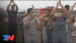 INCENDIOS EN CORRIENTES  Llovió en Santo Tomé y la gente aplaudió con lágrimas la llegada del agua [upl. by Drol]