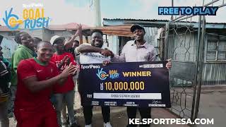 Meet 10 million SportPesa Goal Rush Winner Mr Visendi [upl. by Nelag950]