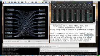 Raspberry PI 4 RTSP Full Mesh P2P Full Duplex Audio Server  8 RTSP Clients Audio Conference DEMO [upl. by Rosenkranz]