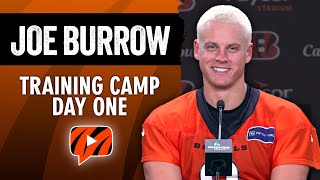 Joe Burrow on Bengals Training Camp JaMarr Chase New Hair and More [upl. by Agiaf358]