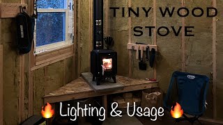 Dwarf Tiny Wood Stove  Lighting amp Usage [upl. by Odranar252]