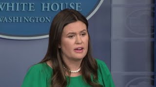 Sarah Huckabee Sanders gets emotional on Pittsburgh testy with reporter [upl. by Glori]