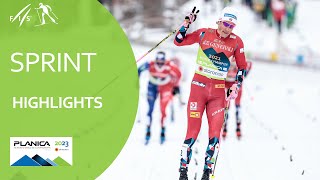 Norwegian superstar Klaebo claims third straight Sprint gold  Planica 2023 [upl. by Penn]