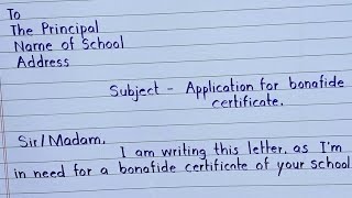 Application for bonafide certificate in English [upl. by Gonyea409]