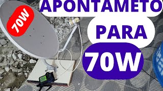 ☑ APONTANDO PARA 70W SATELITE DA CLARO [upl. by Allianora]