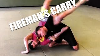 BJJ Technique  Firemans Carry from Arm Drag with Back Take [upl. by Arayk981]