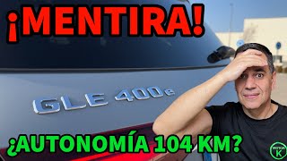 ¡MENTIRA ¿104 km Mercedes GLE 400e Prueba de AUTONOMÍA ELÉCTRICA CONSUMO 120 kmh y 0100 MOTORK [upl. by Normy858]