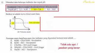 Cara Cepat Menentukan Indikator yang Tepat Dalam Titrasi Asam Basa UN Kimia 2018 No 12 [upl. by Amadis405]