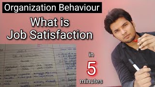 What is Job satisfaction in Organization behaviour  Introduction  hindi  bbabcabtech [upl. by Aleunamme36]