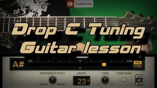 Как настроить гитару в Drop C  Drop C Tuning Guitar lesson [upl. by Babby]