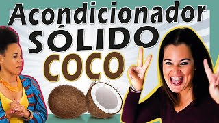 🥥 ACONDICIONADOR SÓLIDO DE COCO 🤍 Cómo hacer acondicionador solido natural [upl. by Andrews536]