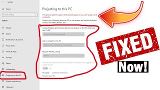 How To Fix  Projecting to This PC  Feature Disabled Problem in Windows 10 amp Windows11  100 Fix [upl. by Anaylil]