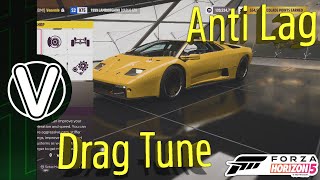 Forza Horizon 5  Lamborghini Diablo GTR Anti Lag Drag Tune INSANE Forza Horizon 5 Guides [upl. by Nnaylime]