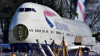 The Last B747 British Airways to be Scrapped at Kemble Cotswold Airport GCIVN April 2023 [upl. by Hailat]