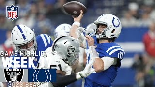 Las Vegas Raiders vs Indianapolis Colts  2023 Week 17 Game Highlights [upl. by Wolk]