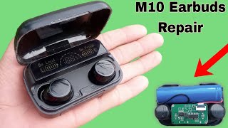 How to Repair M10 TWS Earbuds  wireless earbuds not working solution [upl. by Anaik]