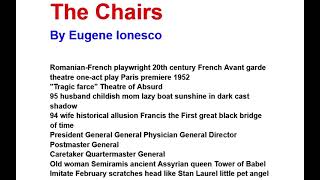 The Chairs by Eugene Ionesco Hindi Summary [upl. by Evslin152]