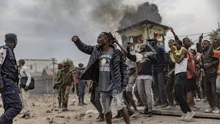 RDC  3e jour de manifestations pour réclamer le départ de la MONUSCO [upl. by Lrak]