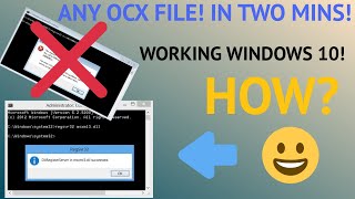 How to register any ocx file WORKING windows 10 [upl. by Anauqcaj]