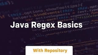 java regex basics [upl. by Trilbi]