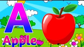 Abcd rhymes a for apple b for ball cartoon a for apple b for ball song video abcd cartoon video [upl. by Felicie]