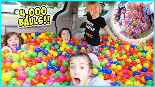 WE TURNED OUR MINIVAN INTO A BALL PIT  SmellyBellyTV [upl. by Rosio]