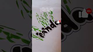 Panda name drawing  panda daftpunk nameart shortvideos pandadrawing letterwritingz [upl. by Thgiwed]