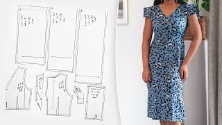 Tiered Midi Dress With Block Sleeves Sewing Tutorial [upl. by Esilrac77]