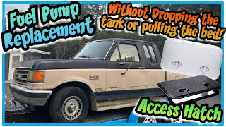 19871991 F150 F250 Fuel Pump Replacement  Installing a Access Hatch in the bed [upl. by Care962]