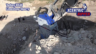 Turkey XR40 Limestone  Xcentric Ripper  hydraulic breakers hammers [upl. by Calendre]