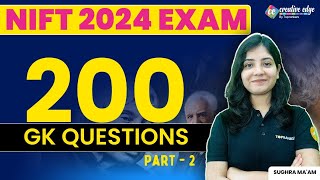 NIFT 2024 Exam Preparation  200 GK Important Questions for NIFT  CreativeEdge  Par  2 [upl. by Meryl]