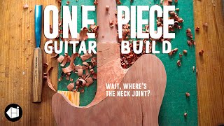 I carved a guitar out of a SINGLE BLOCK OF WOOD [upl. by Rivi]