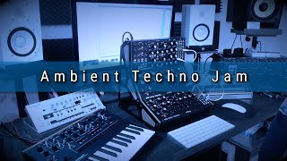 Ambient techno jam moog dfam subharomicon roland tr roland tb [upl. by Merritt961]