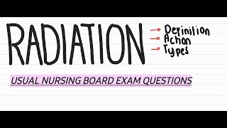 RADIATION  NLE COMMON BOARD QUESTIONS  ALYSSA  boardexam nle nursing nursingreview [upl. by Ahsele706]