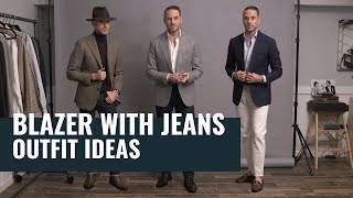 How To Wear A Blazer With Jeans  5 Different Outfit Ideas  How To Style Blazers [upl. by Assirrak]