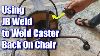 Using JB Weld on Metal Caster Wheel [upl. by Snevets]