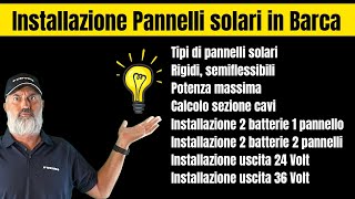 PANNELLI SOLARI per BARCA 122436 Volt Impianto regolatori di carica schema elettrico [upl. by Franny]