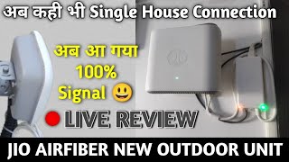 Live 🔴 Jio Airfiber Installation New Outdoor Unit  Individual House  Price  Review  Speed [upl. by Lienad443]