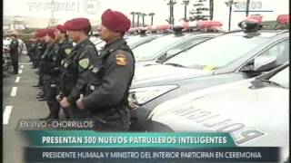 Presidente Humala presentó 300 nuevos patrulleros inteligentes [upl. by Enigroeg]