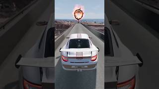 Porsche 911 vs Tesla Cybertruck fire ring test BeamNg Drive beamngdrive porsche tesla accident [upl. by Amat201]