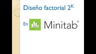 DISEÑO FACTORIAL 2 A LA 2 EN MINITAB [upl. by Olia]